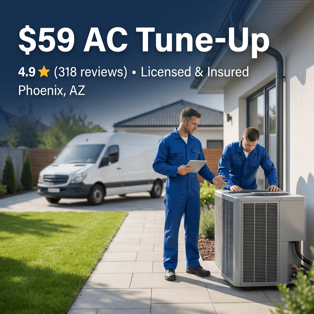 PaceRev-generated HVAC ad: tune-up offer for a licensed local crew